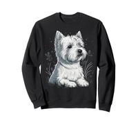 Cute Westie Dog on West Highland White Terrier Lover Sweatshirt
