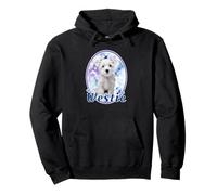 Cute Westie Dog White Adorable West Highland Terrier Hearts Pullover Hoodie