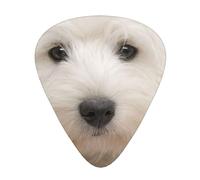 Cute Westie Puppy,12 Pcs Guitar Pick,3 Different Thickness Plectrums for Acoustic Guitar Bass Ukulele (0.46mm 0.96mm 0.71mm)