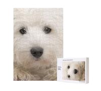 Cute Westie Puppy,300 Pieces Wooden Jigsaw Family Game Jigsaw Puzzles for Adults Teens