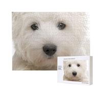 Cute Westie Puppy,500 Pieces Wooden Jigsaw Family Game Jigsaw Puzzles for Adults Teens Home Decor