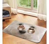 Cute Westie Puppy,Waterproof Pet Feeding Mat,PU Leather Placemats for Cat Dog Water Bowl,Food Mats,40x60cm