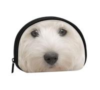 Cute Westie Puppy, Women's Storage Bag Shell Makeup Bag Small Coin Purse Shell Change Pouch