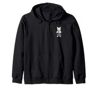 Cute Westie West-Highland Terrier Dog Coffee England Flag Zip Hoodie