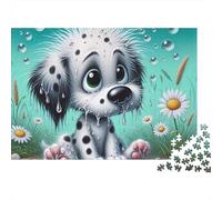 Cute Wet Puppy Jigsaw Puzzle Animal 1000 Pieces Thick Cardboard Eco-friendly for Adults 12 Mind Relaxation Puzzle 38x26cm/1000pcs