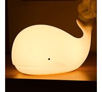 Cute Whale Baby Night Light Kids Lamp, 7 Colour Changing Whales Light, USB Rechargeable Night Lights Whale Lamp, Nightlights for Baby Gifts Newborn Kawaii Bedroom Decor Babies Girl Cute Room Decor