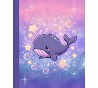Cute Whale Composition Notebook: Wide Ruled Notebook with Margin Line · 110 Pages · 7.5 x 9.25 · Soft Matte Cover for School, Notes, Journaling & Writing