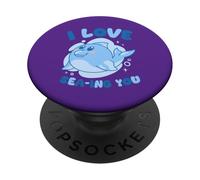Cute Whale Love Sea-ling You Ocean Pun PopSockets Adhesive PopGrip