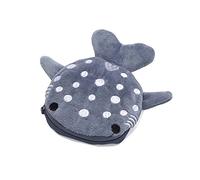 Cute Whale Shark Coin Purse,Kawaii Plush Coin Pouch with Zipper Novelty Sea Animal Change Purse Zipper Wallet for Cosmetic Items Earphone(Grey)