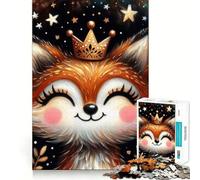Cute Whimsical Red Fox 1000 Piece Jigsaw Puzzles for Adults Focus Skill Perfect Connection Fun Challenge Art Display (50x75cm)