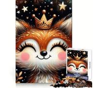 Cute Whimsical Red Fox 1000 Pieces Puzzles for Teenagers Serene Game Smooth Joint Pattern Build (38x26cm)