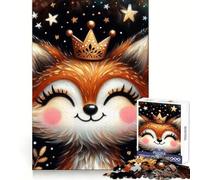 Cute Whimsical Red Fox Adults 1000 Piece Jigsaw Puzzle Cognitive Skill Tight Connection Fun Challenge Classic Xmas Gift (38x52cm)