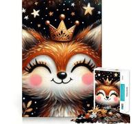 Cute Whimsical Red Fox Adults 1000 Piece Jigsaw Puzzle Cognitive Skill Tight Connection Fun Challenge Classic Xmas Gift (38x52cm)