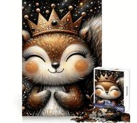 Cute Whimsical Squirrel 1000 Teenager Pieces Jigsaw Puzzle Calm Daily Accurate Edge Joyful Challenge Birthday Gift (50x75cm)