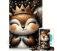 Cute Whimsical Squirrel 1000 Teenager Pieces Jigsaw Puzzle Calm Daily Accurate Edge Joyful Challenge Birthday Gift (50x75cm)