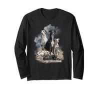 Cute Whippet Art for Men Women Whippet Dog Lover Long Sleeve T-Shirt