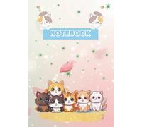 Cute White Cat Notebook - Pastel Mint Edition: Kawaii Kitty Journal | 120 Lined Pages | Aesthetic Pastel Cat Notebook for Kids, Teens & Adults