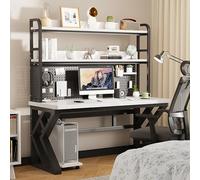 Cute White Desk with Storage Shelf & Pegboard Stable Writing Desk for Home Office Bedroom & Living Room Compact 31.5" Design for Private Spaces