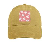 Cute White Doves Pattern Vintage Baseball Cap Golf Dad Hats Adjustable SnapBack Cap for Men Women Sports Outdoor