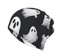Cute White Ghost Halloween Pattern 1 Print Men and Women Multifunction Hat for Winter Warm Soft Breathable Cycling Skiing