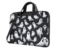 Cute White Ghost Halloween Pattern 1 Print Stylish Printed Laptop Bag Modern Retro Computer Tote For Her Unique Birthday Gift