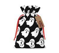 Cute White Ghost Halloween Pattern Christmas Bags Friend Party Presents Happy Halloween Birthdays Gift Weddings Snacks Hamper
