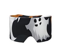 Cute White Ghost Halloween Pattern Print Eye and Ear Muffs Blackout Sleeping Noise Blocking Ear for Adults Kids Men Women