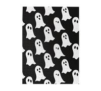 Cute White Ghost Halloween Pattern Printed Wooden Puzzle 500 Piece, Cute Puzzle Game in Plastic Box for Family Entertainment and Brain Training Gifts