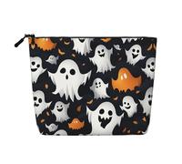 Cute White Ghost Halloween Pattern Versatile Travel Toiletry Bag Makeup Bag, Perfect for Daily Use and Business Trips