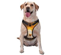 Cute White Ghost With A Glowing Halo No Pull Dog Harness Adjustable Reflective Oxford Easy Control Medium Large Dog Harness