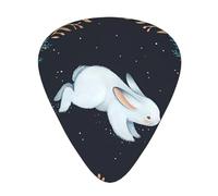 Cute White Rabbit Guitar Plectrums 12 Pieces For Ukulele Bass Instrument Accessories