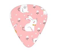 Cute White Rabbit Guitar Plectrums 12 Pieces For Ukulele Bass Instrument Accessories