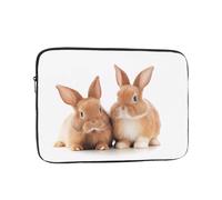 Cute White Rabbit Laptop Sleeve Case â€“ Slim And Portable Shockproof Protective Laptop Cover For 10-Inch,12-Inch,13-Inch,15-Inch & 17-Inch Laptops | Water-Resistant Laptop Sleeve Bag