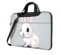 Cute White Rabbit Print Convenient Laptop Bags Stylish And Protective Computer Bag Style Unique