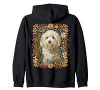 Cute White Shaggy-Dog Havanese or Maltese Zip Hoodie
