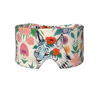 Cute White Tiger Adjustable Sleep Eye mask and Earmuffs, Unisex Side Sleeping Headband (26.8 * 4.3 inches), Indoor and Outdoor Travel Yoga Comfort Cover,