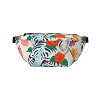 Cute White Tiger Crossbody Waist Bag.Large Capacity, Waterproof And Dustproof, Secure Zipper, Suitable For Travel And Outdoor Activities.