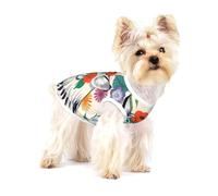 Cute white tiger Full Print Cotton Pet Vest L Dog Cat Clothes Soft Elastic Breathable Pullover Pet