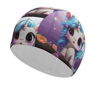 Cute White Tiger High Elasticity Swimming Caps Adult Non-Slip Waterproof Swim Caps Long Hair Swimmings Hat Women Swims Hat