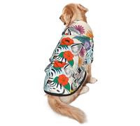 Cute white tiger M Dog Hoodie Warm and lightweight suitable for pets to wear in autumn and winter