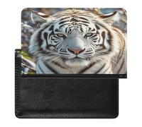 Cute White Tiger Passport Holder with Card Slots Portable Passport Cover Compact Waterproof Passports Protector
