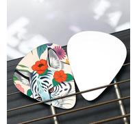 Cute white tiger Patterned guitar pick set - (thin/medium/thick), widely compatible with all kinds of stringed instruments,