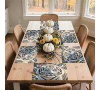 Cute White Tiger Placemats Heat Resistant Anti Slip Dining Table Place Mats Washable Linen Placemat Wipeable Placemat for Kitchen Art Placemats Easy to Clean