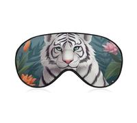 Cute White Tiger Sleep Mask Eye Mask Eye Masks for Sleep Sleep Masks for Women Men Travel Eye Mask Adjustable Sleeping Mask Sleep Mask Blackout Cute Sleep Mask
