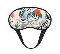 Cute White Tiger Universal Lightweight Eye Mask: Great for Travel, Office Naps and Shift Work. Provides a Comfortable Sleeping Environment