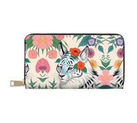 Cute White Tiger Wallet Hand-Held Coin Purse Fashionable and Versatile Long Can Hold Mobile Phones Coins Keys