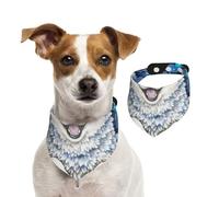 Cute White Wolf Dog Bandana for Small Medium Large Dogs, Cat Dogs Kerchief Triangle Bibs Scarf for Girl Or Boy