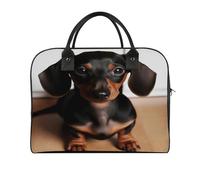 Cute Wiener Sausage Dog Laptop Tote Bag Casual Travel Handbag Multi Pocket Shoulder Bags for Work Travel