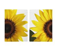 Cute Wiener Sausage Dog Passport Wallet Travel Passport Holder Pu Passport Cover Slim Card Case Cover for Women Men Leather Holder Case Travelling Essentials, Flower Sunflower, 20.3x13.8cm
