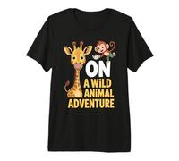 Cute Wild Animal Jungle Adventure for Kids Premium T-Shirt